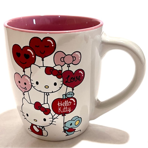 Hello Kitty Set of 4 Large Ceramic Bowls Red/White - Picture 8 of 9